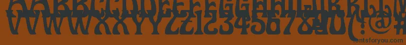 Doctorfibesdel Font – Black Fonts on Brown Background