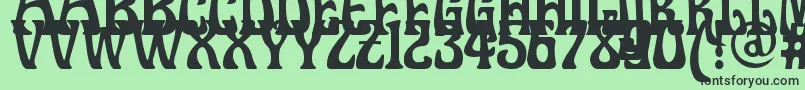 フォントDoctorfibesdel – 緑の背景に黒い文字