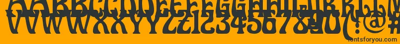 Doctorfibesdel Font – Black Fonts on Orange Background