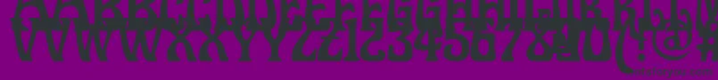 Шрифт Doctorfibesdel – чёрные шрифты на фиолетовом фоне