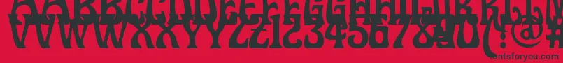 Doctorfibesdel Font – Black Fonts on Red Background