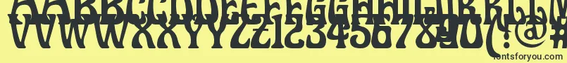 Doctorfibesdel Font – Black Fonts on Yellow Background