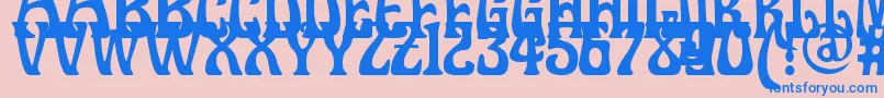 Doctorfibesdel Font – Blue Fonts on Pink Background