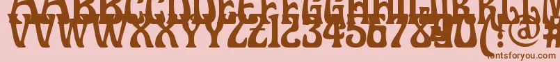 Doctorfibesdel Font – Brown Fonts on Pink Background