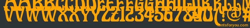 Doctorfibesdel Font – Orange Fonts on Black Background