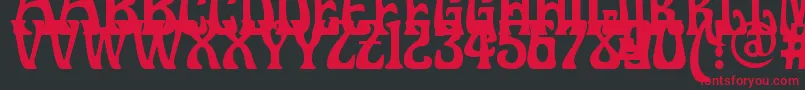 Doctorfibesdel Font – Red Fonts on Black Background