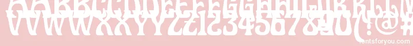 Doctorfibesdel-Schriftart – Weiße Schriften auf rosa Hintergrund
