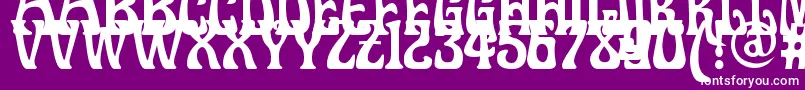 Шрифт Doctorfibesdel – белые шрифты на фиолетовом фоне