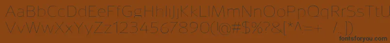 SavileThin Font – Black Fonts on Brown Background