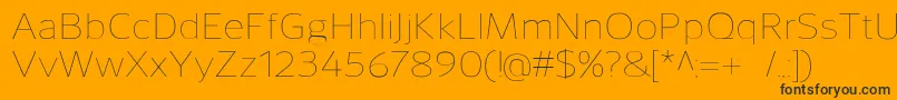 SavileThin Font – Black Fonts on Orange Background