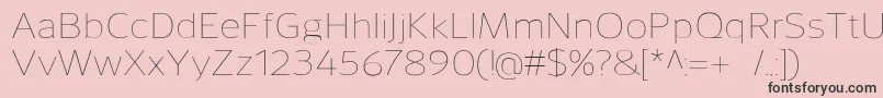 SavileThin Font – Black Fonts on Pink Background