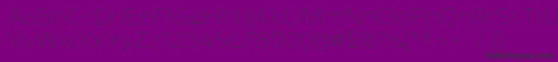 Czcionka SavileThin – czarne czcionki na fioletowym tle