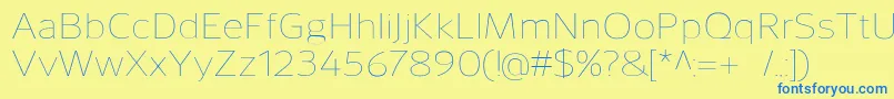 SavileThin Font – Blue Fonts on Yellow Background