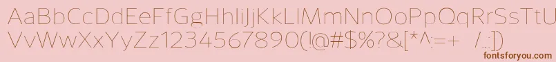 SavileThin Font – Brown Fonts on Pink Background