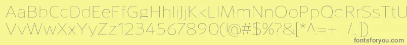 SavileThin Font – Gray Fonts on Yellow Background
