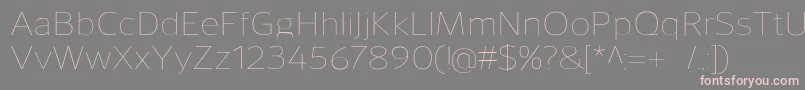 SavileThin Font – Pink Fonts on Gray Background