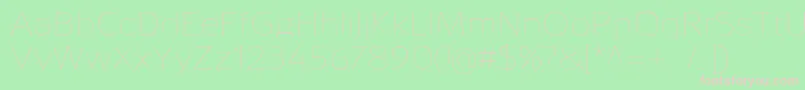 SavileThin Font – Pink Fonts on Green Background