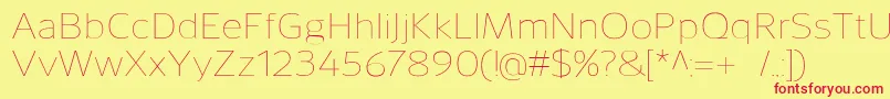 SavileThin Font – Red Fonts on Yellow Background