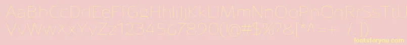 SavileThin Font – Yellow Fonts on Pink Background