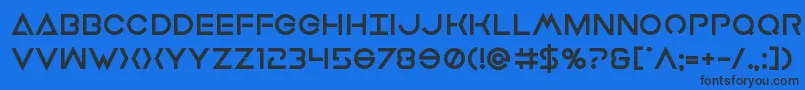 Earthorbiterxtrabold Font – Black Fonts on Blue Background