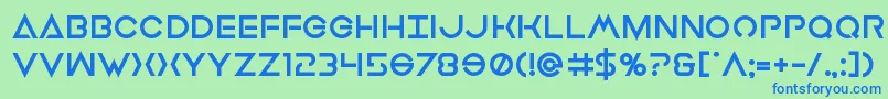 Earthorbiterxtrabold Font – Blue Fonts on Green Background