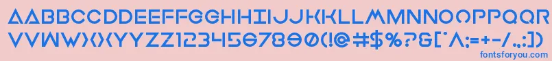 Earthorbiterxtrabold Font – Blue Fonts on Pink Background