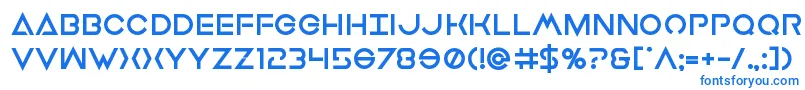Шрифт Earthorbiterxtrabold – синие шрифты на белом фоне
