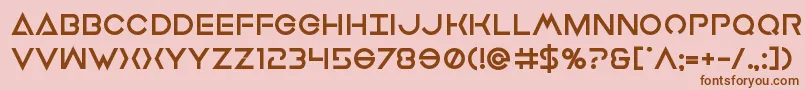 Earthorbiterxtrabold Font – Brown Fonts on Pink Background