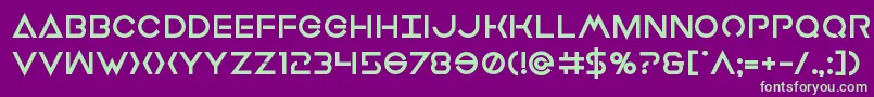 Earthorbiterxtrabold Font – Green Fonts on Purple Background