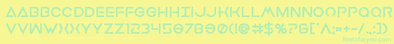 Earthorbiterxtrabold Font – Green Fonts on Yellow Background