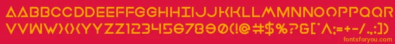 Earthorbiterxtrabold Font – Orange Fonts on Red Background