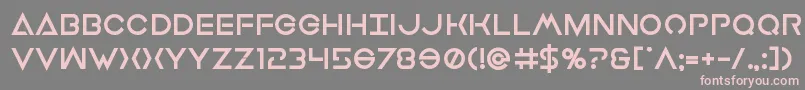 フォントEarthorbiterxtrabold – 灰色の背景にピンクのフォント