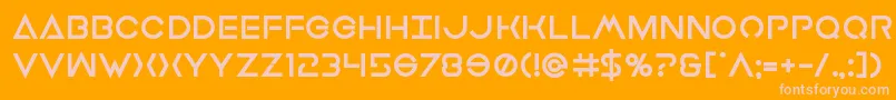 Police Earthorbiterxtrabold – polices roses sur fond orange