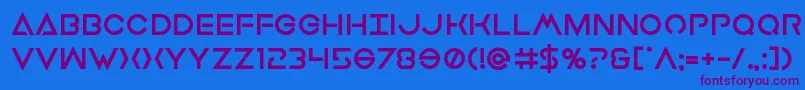 Earthorbiterxtrabold Font – Purple Fonts on Blue Background