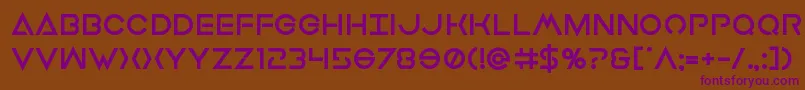 Earthorbiterxtrabold Font – Purple Fonts on Brown Background