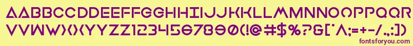Earthorbiterxtrabold-fontti – violetit fontit keltaisella taustalla