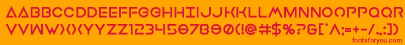 Earthorbiterxtrabold Font – Red Fonts on Orange Background
