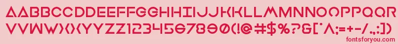 Earthorbiterxtrabold Font – Red Fonts on Pink Background