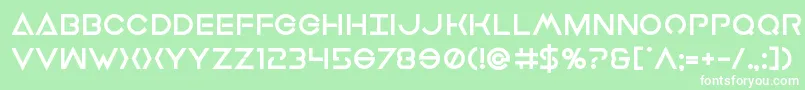 フォントEarthorbiterxtrabold – 緑の背景に白い文字