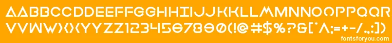 Earthorbiterxtrabold Font – White Fonts on Orange Background