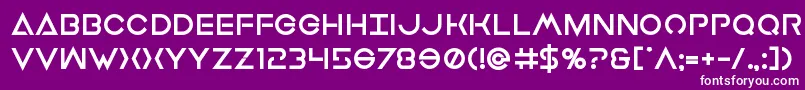 フォントEarthorbiterxtrabold – 紫の背景に白い文字