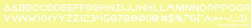 フォントEarthorbiterxtrabold – 黄色い背景に白い文字