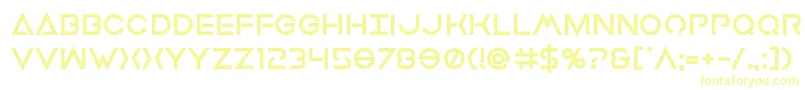 Earthorbiterxtrabold-Schriftart – Gelbe Schriften auf weißem Hintergrund
