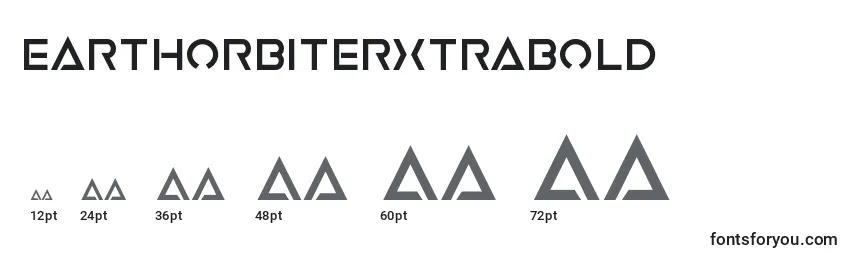 Размеры шрифта Earthorbiterxtrabold