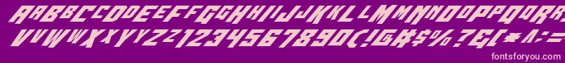 WhiskeyBravoVictorItalic Font – Pink Fonts on Purple Background