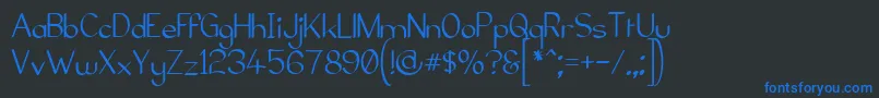 ElfarNormalG98 Font – Blue Fonts on Black Background