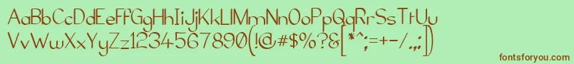 ElfarNormalG98 Font – Brown Fonts on Green Background