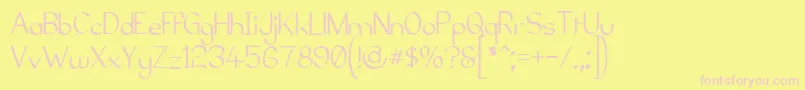 ElfarNormalG98 Font – Pink Fonts on Yellow Background