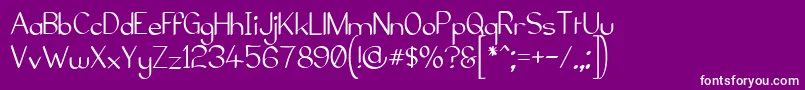 ElfarNormalG98 Font – White Fonts on Purple Background