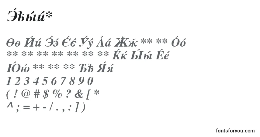A fonte Cysbi – alfabeto, números, caracteres especiais